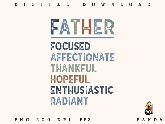 Bold Patient Kind Dad Design for Graphics and Crafts