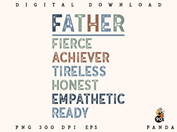 Caring Tough Loyal Dad SVG for Graphics and Crafts