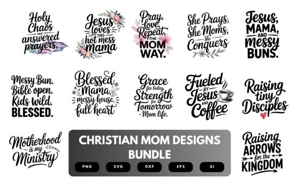 Crafting Faith: Christian Mom SVG Bundle for Graphics & Crafts
