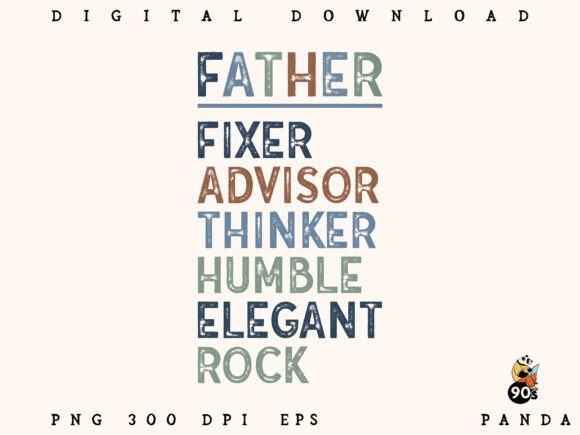 Creative Smart Kind Father Graphics for Crafts & Publishing