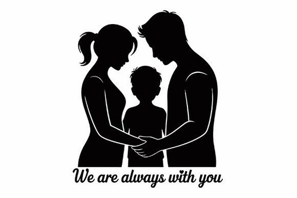 Family Quote We Are Always with You Graphics for Crafts
