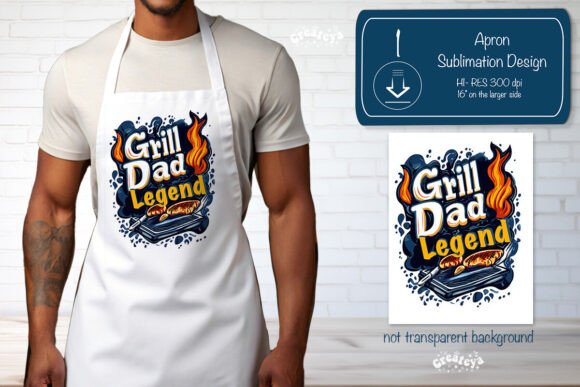 Funny Dad Quotes BBQ Grill Apron Quote for Graphics and Crafts