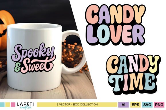Halloween Candy Quotes SVG Set for Graphics and Crafts