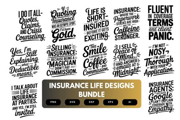 Insurance Life SVG Bundle: Modern Graphics for Crafts
