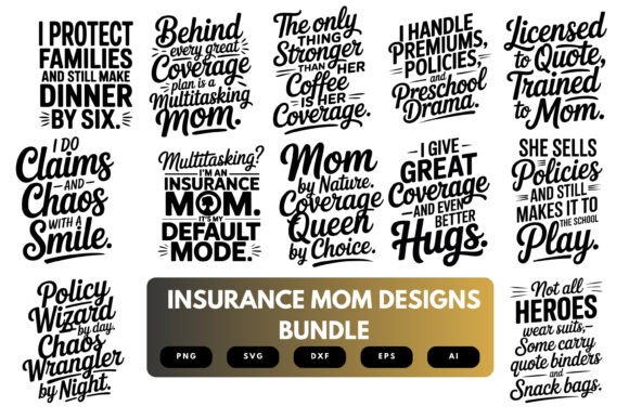 Insurance Mom SVG Bundle: A Smart Graphics & Crafts Asset for Sellers