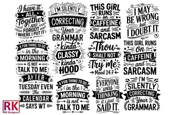 😏 Sarcastic SVG Bundle: Bold Graphics for Crafts and Branding