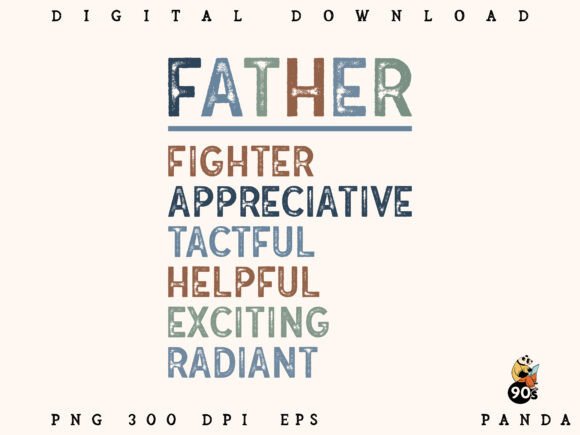 Strong Calm Focused Dad Art Graphics for Crafts